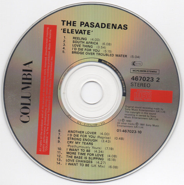 The Pasadenas : Elevate (CD, Album)