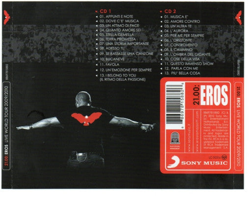 Eros Ramazzotti : 21.00: Eros Live World Tour 2009/2010 (2xCD, Album)