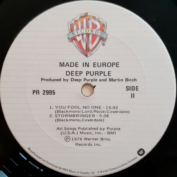 Deep Purple : Made In Europe (LP, Album, RE)