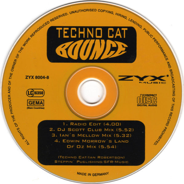Techno Cat* : Bounce (CD, Maxi)
