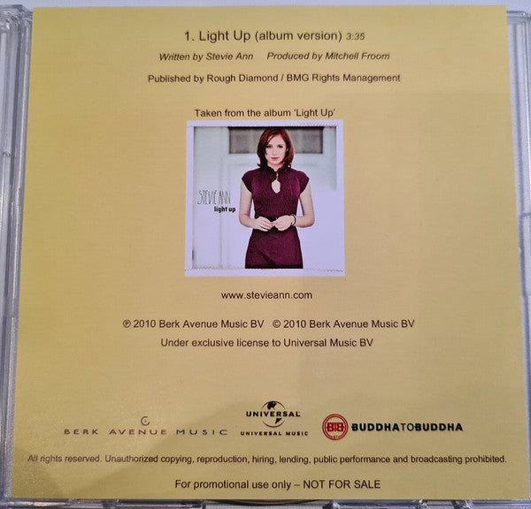 Stevie Ann : Light Up (CDr, Single, Promo)