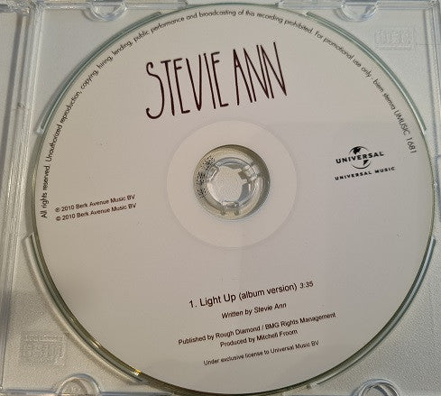 Stevie Ann : Light Up (CDr, Single, Promo)