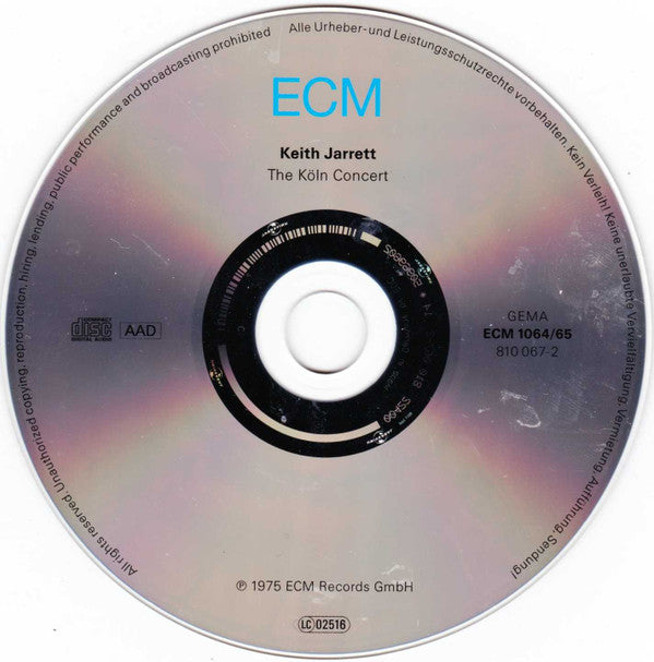 Keith Jarrett : The Köln Concert (CD, Album, RE, EDC)