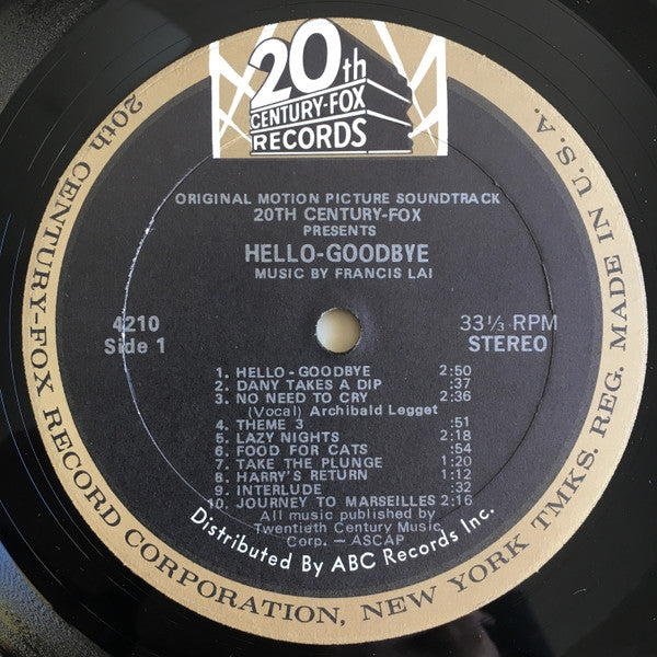 Francis Lai : Hello-Goodbye (LP)