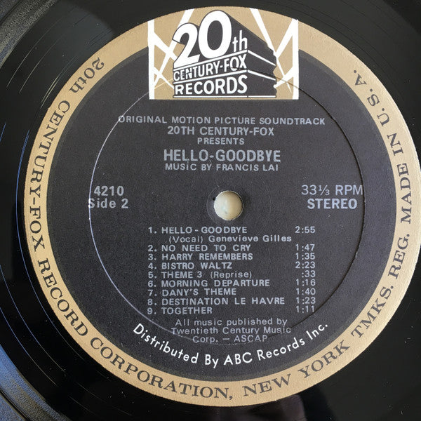Francis Lai : Hello-Goodbye (LP)