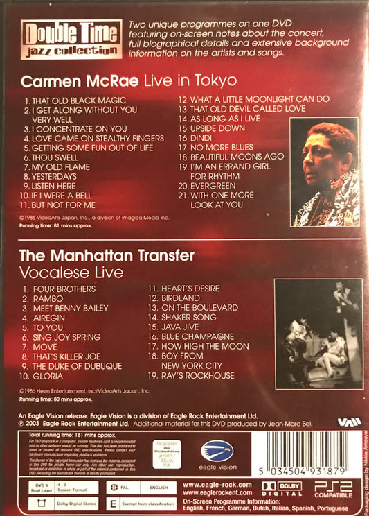 The Manhattan Transfer / Carmen McRae : Vocalese Live / Live In Tokyo (DVD-V, S/Edition, PAL)