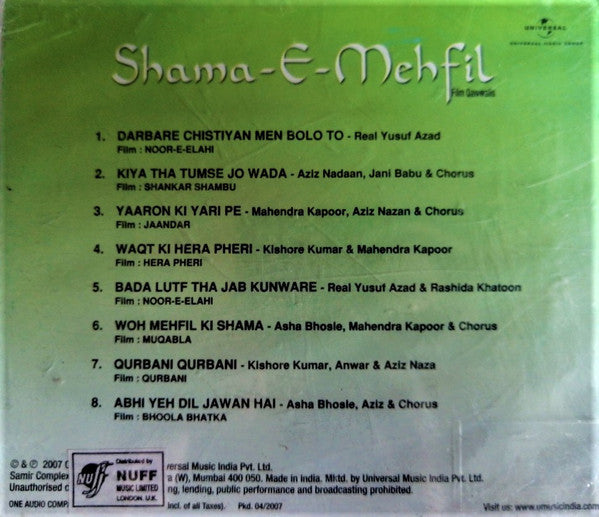 Various : Shama E Mehil - Film Qawwalies (CD, Comp)