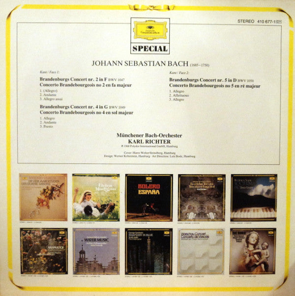Johann Sebastian Bach - Karl Richter : Brandenburgische Konzerte 2·4·5 (LP, RE)