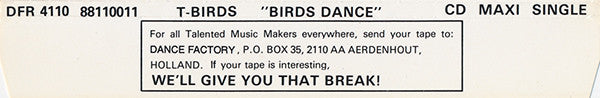 T-Birds : Birds Dance (CD, Maxi)