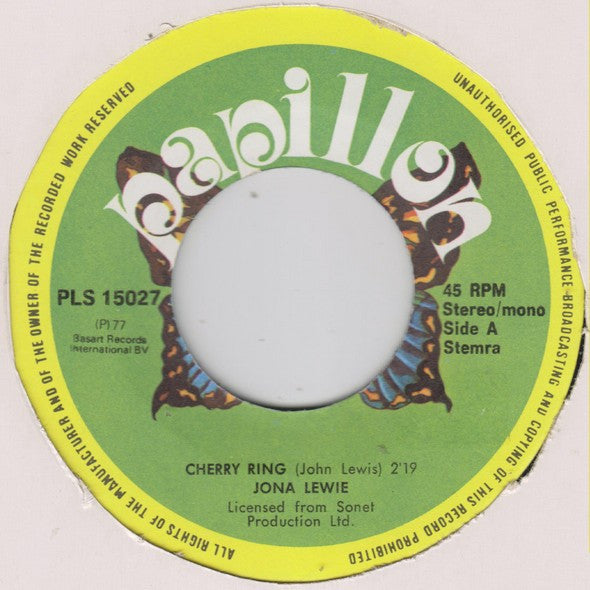 Jona Lewie : Cherry Ring (7", Single)