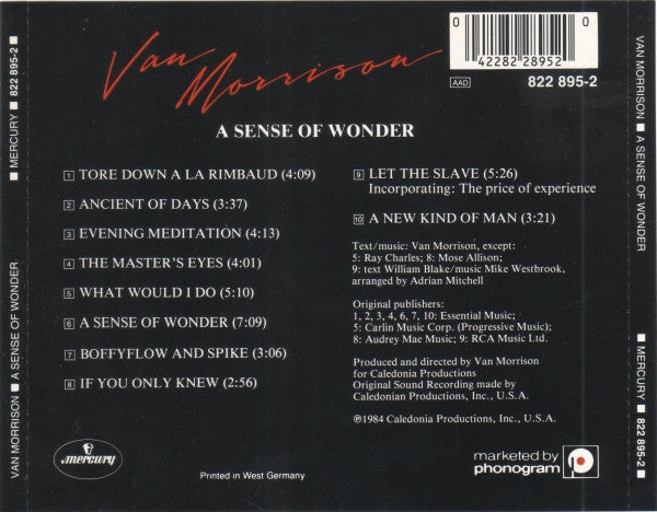 Van Morrison : A Sense Of Wonder (CD, Album)