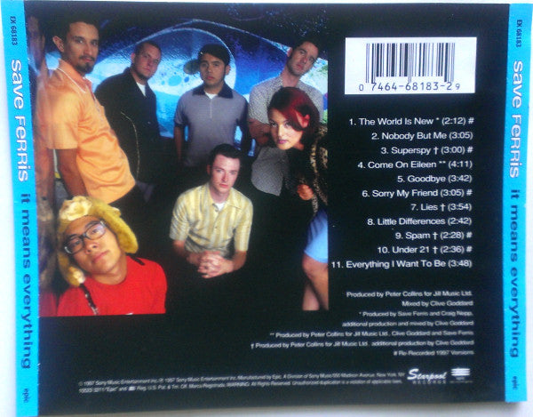 Save Ferris : It Means Everything (CD, Album, Enh)