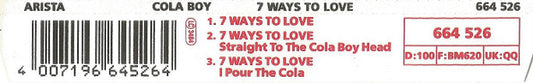 Cola Boy : 7 Ways To Love (CD, Single)