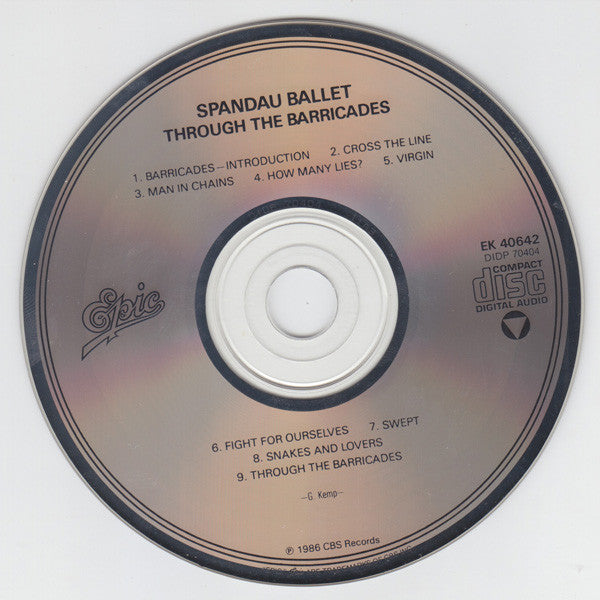 Spandau Ballet : Through The Barricades (CD, Album)