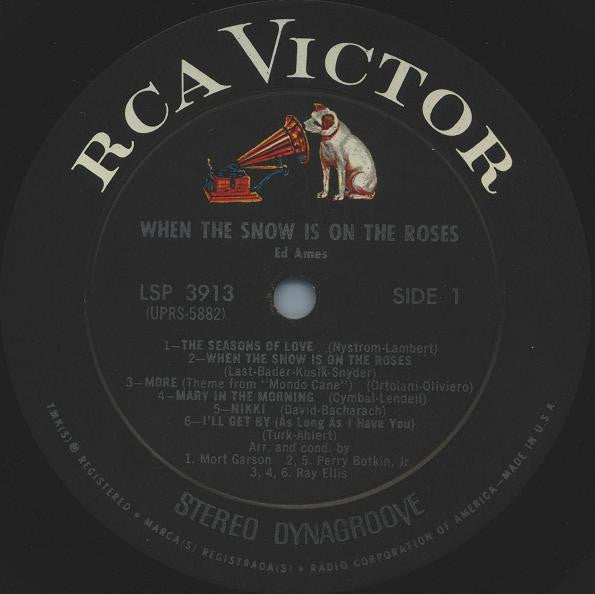 Ed Ames : When The Snow Is On The Roses (LP, Album, Ind)