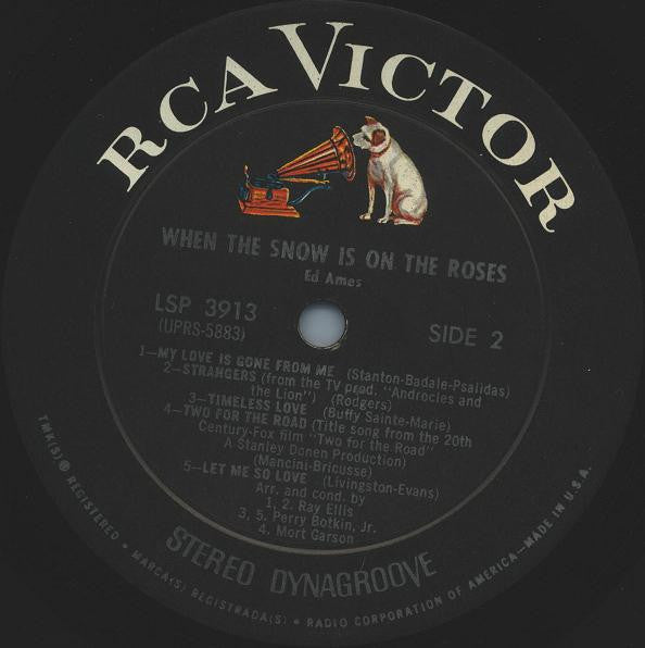 Ed Ames : When The Snow Is On The Roses (LP, Album, Ind)