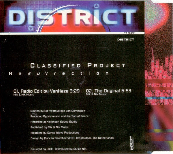 Classified Project : Resurrection (CD, Maxi)
