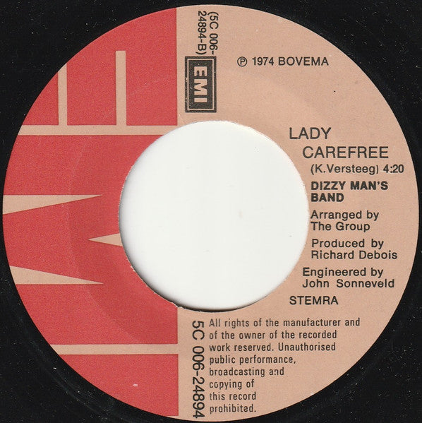 Dizzy Man's Band : Mony The Phoney / Lady Carefree (7", Single, Smo)
