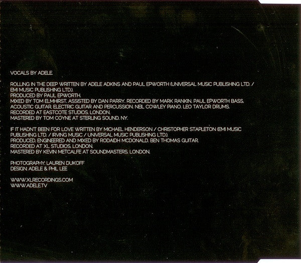 Adele (3) : Rolling In The Deep (CD, Single)