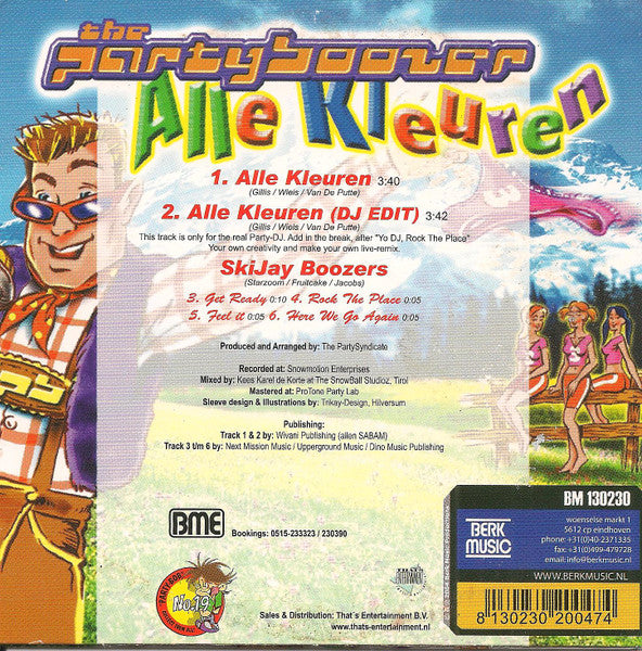 Partyboozer : Alle Kleuren (CD, Single)