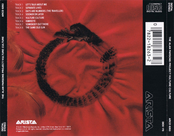 The Alan Parsons Project : Vulture Culture (CD, Album)