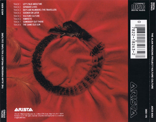 The Alan Parsons Project : Vulture Culture (CD, Album)