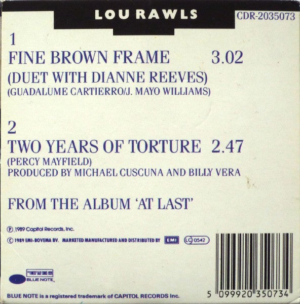 Lou Rawls & Dianne Reeves : Fine Brown Frame (CD, Mini, Single)