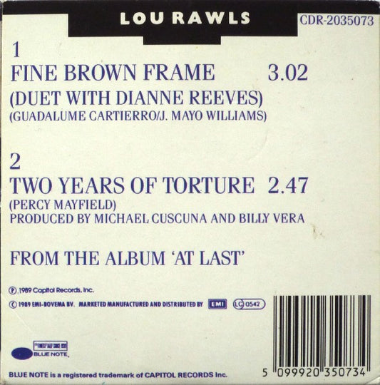 Lou Rawls & Dianne Reeves : Fine Brown Frame (CD, Mini, Single)