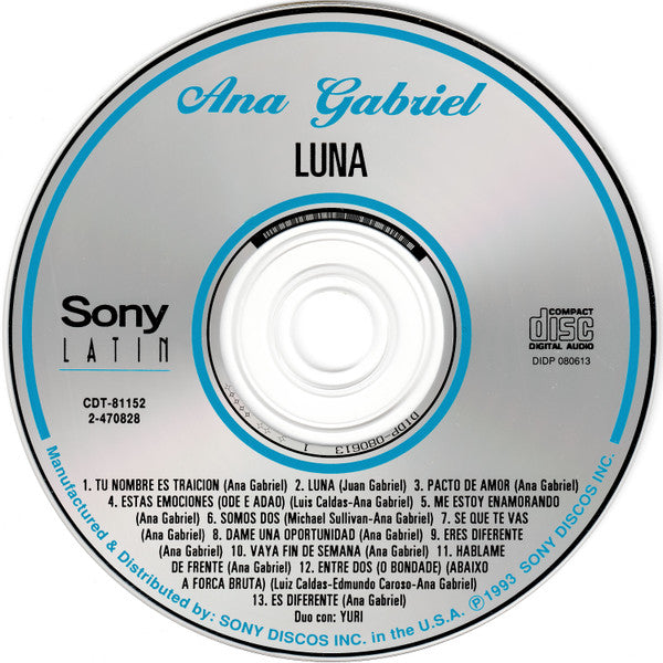 Ana Gabriel : Luna (CD, Album, RE)