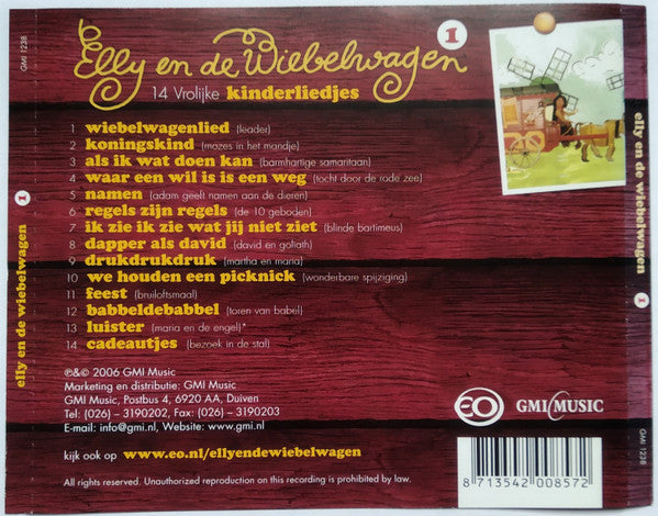 Elly En De Wiebelwagen : Elly En De Wiebelwagen 1 (14 Vrolijke Kinderliedjes) (CD, Album)