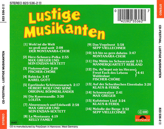Various : CD-Festival • Lustige Musikanten (CD, Comp)
