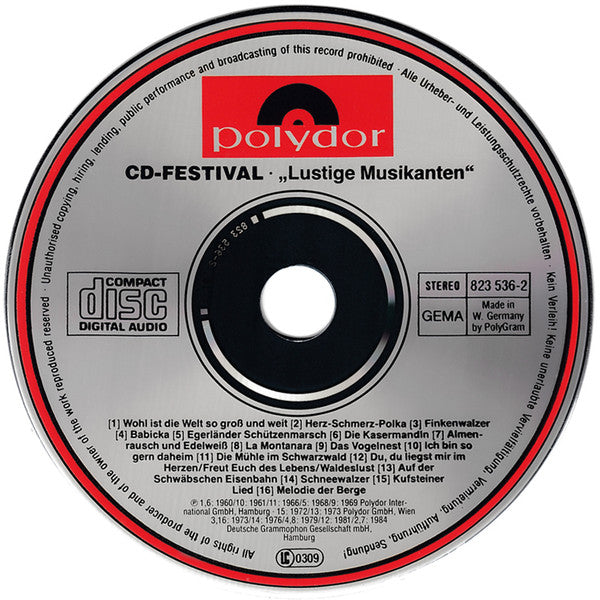 Various : CD-Festival • Lustige Musikanten (CD, Comp)