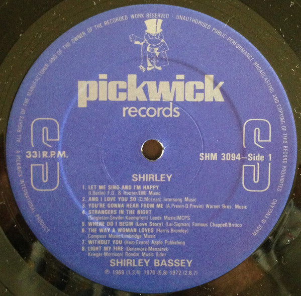Shirley Bassey : Shirley (LP, Comp)