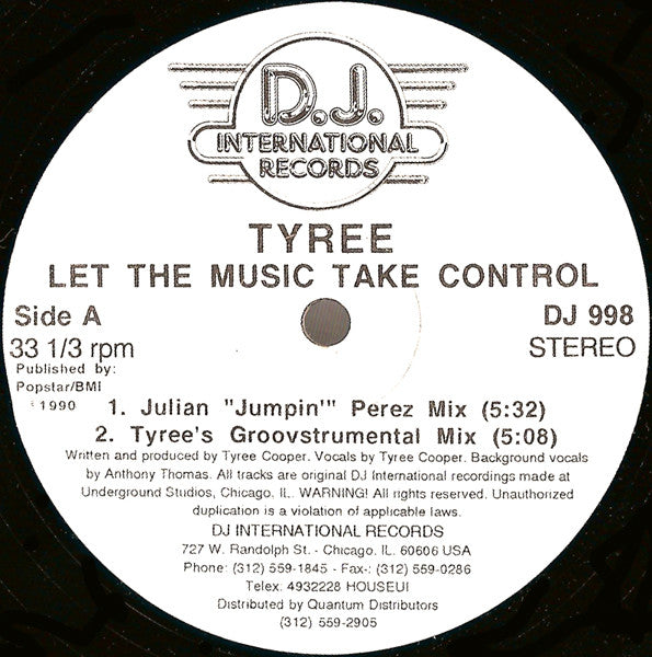 Tyree Cooper : Let The Music Take Control (12", Single)
