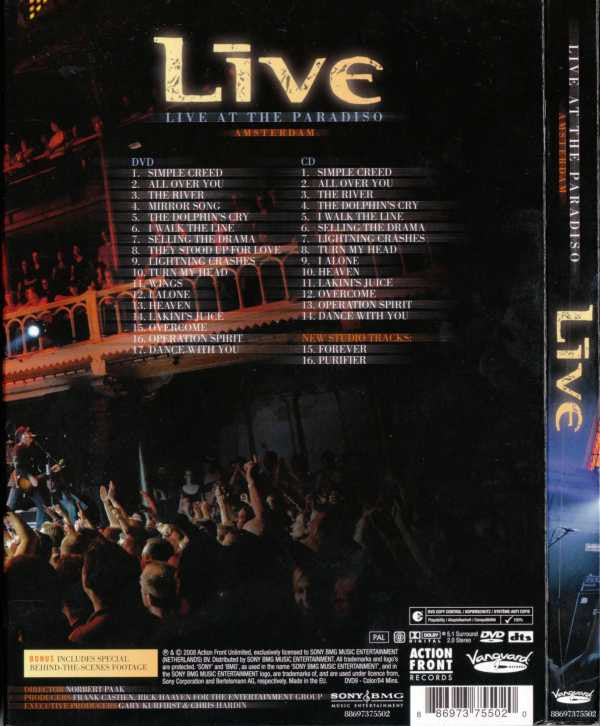 Live : Live At The Paradiso Amsterdam (CD, Album + DVD-V, PAL + Box, S/Edition)