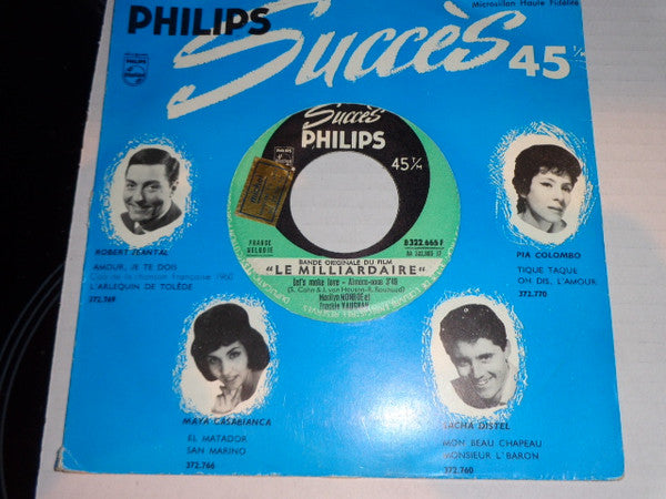 Marilyn Monroe, Frankie Vaughan, Yves Montand : Le Milliardaire (Bande Originale Du Film) (7", Single)