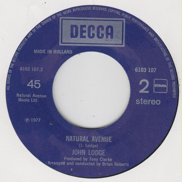 John Lodge : Say You Love Me (7", Single)