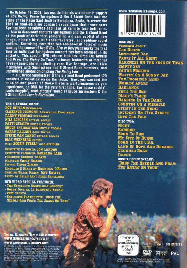 Bruce Springsteen & The E-Street Band : Live In Barcelona (2xDVD-V, Multichannel, PAL)