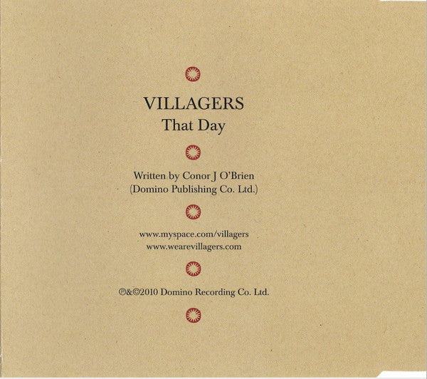 Villagers (3) : That Day (CD, Single, Promo)
