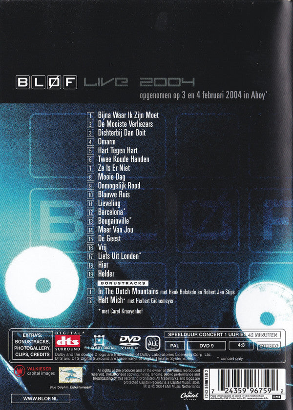 Bløf : Live 2004 (DVD, PAL)