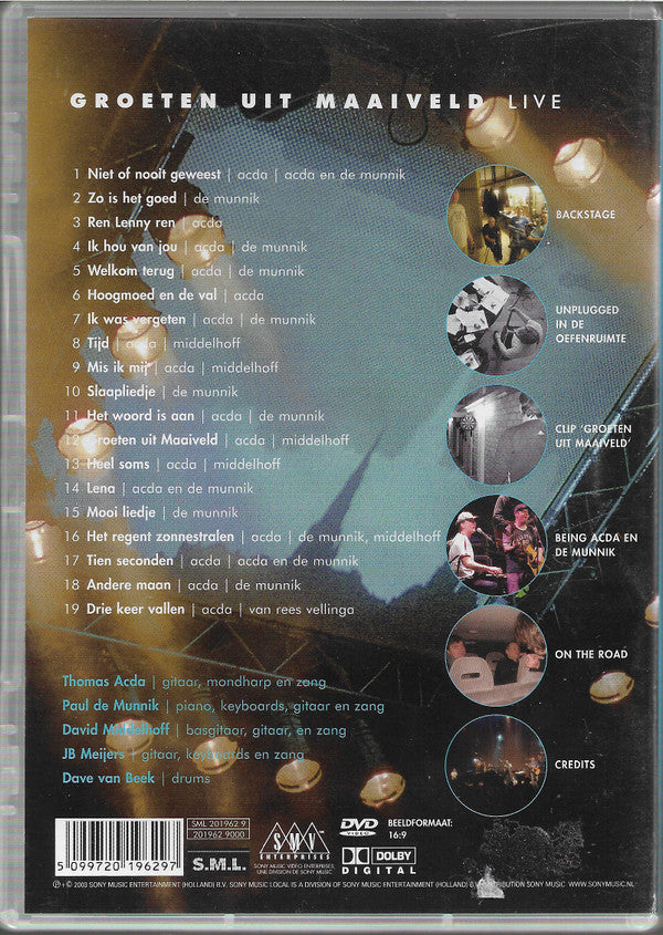 Acda en de Munnik : Groeten Uit Maaiveld Live (DVD-V)