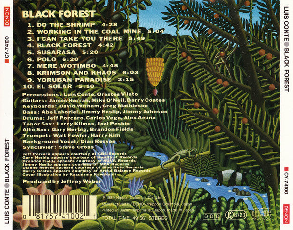 Luis Conte : Black Forest (CD, Album)