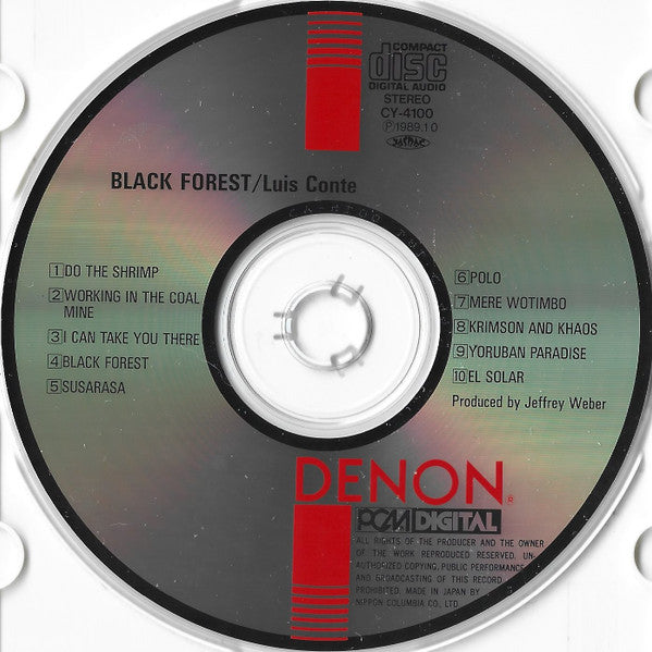 Luis Conte : Black Forest (CD, Album)