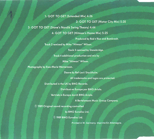 Rob 'N' Raz Featuring Leila K : Got To Get (CD, Maxi)