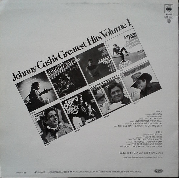 Johnny Cash : Johnny Cash's Greatest Hits Volume 1 (LP, Comp, RE)