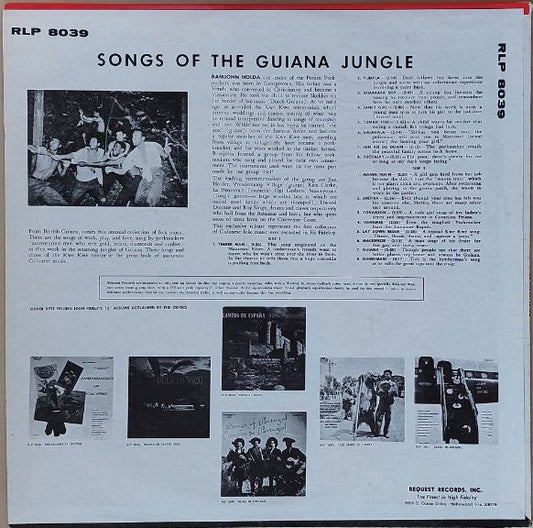 Ramjohn Holda And The Potaro Porknockers : Songs Of The Guiana Jungle (LP, Album)