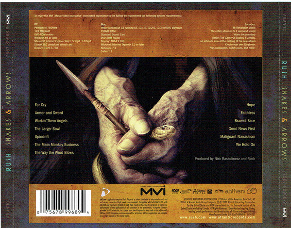 Rush : Snakes & Arrows (CD, Album + DVD, Enh, Multichannel, MVI)