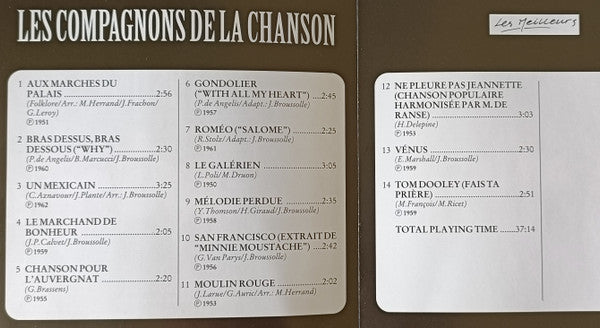 Les Compagnons De La Chanson : Les Compagnons De La Chanson (CD, Comp)