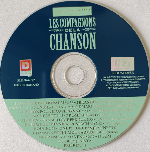 Les Compagnons De La Chanson : Les Compagnons De La Chanson (CD, Comp)