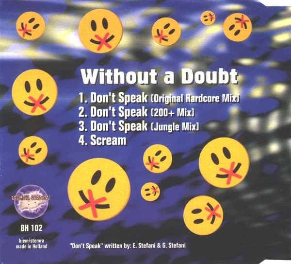 Without A Doubt : Don't Speak (Original Hardcore Remixes) (CD, Maxi)